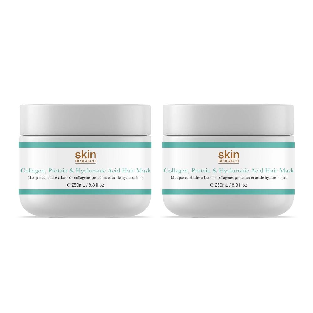 skin chemist Skin Research Collagen Protein & Hyaluronic Acid Hair Mask 250ml Twin