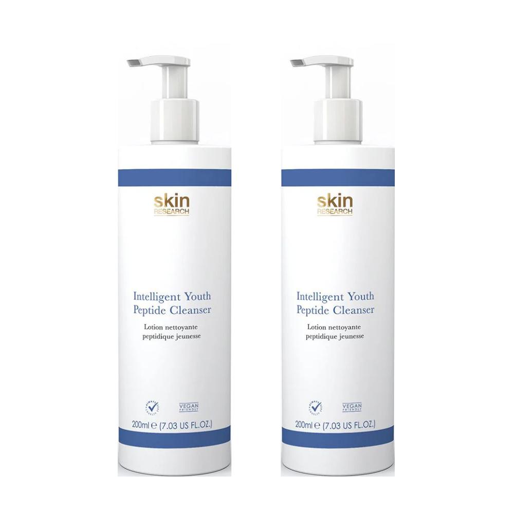 skin chemist Skin Research Youth Peptide Cleanser 200ml Twin Value Savings Pack