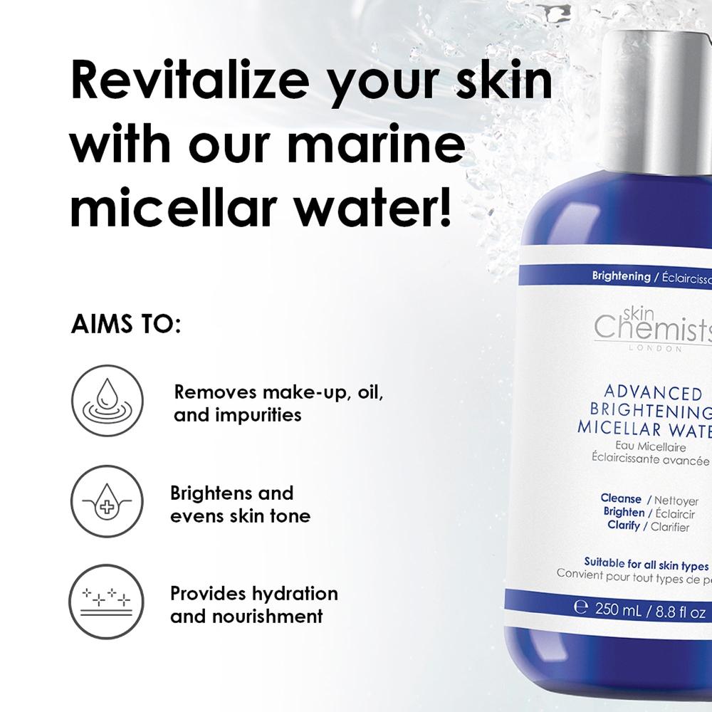 Skin Chemist SkinChemists Advanced Brightening Marine Micellar Water 250ml Twin Sav