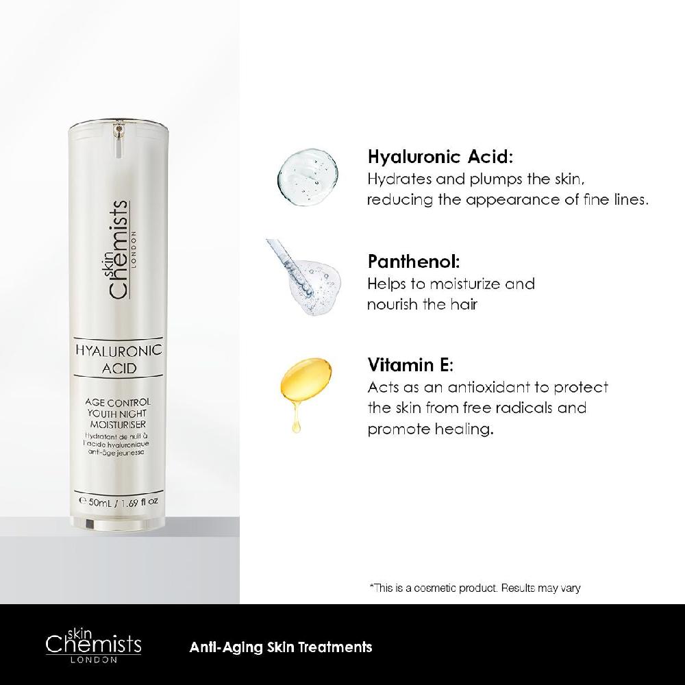Skin Chemist SkinChemists Hyaluronic Acid Age Control Youth Night Moisturiser 50ml