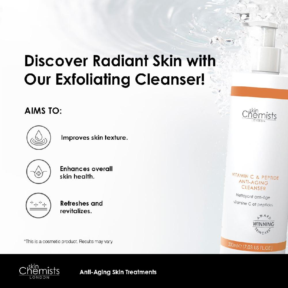 Skin Chemist SkinChemists Vitamin C & Peptide Cleanser 200ml Twin Value Savings Pac