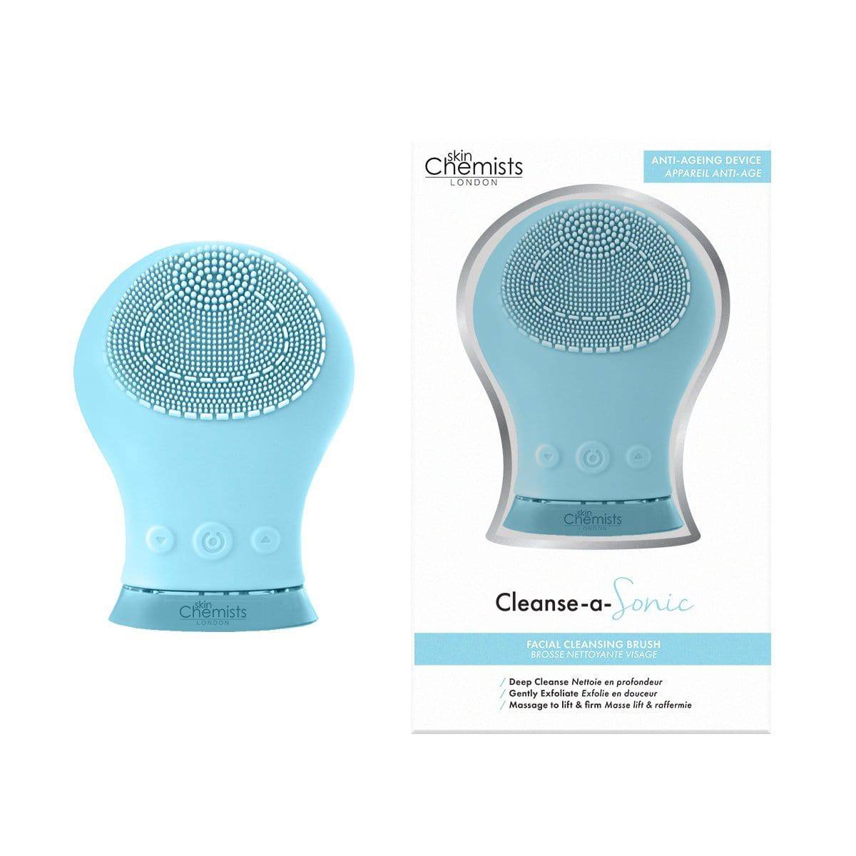 skin chemist Sonic Silicone Facial Cleansing Massager Blue