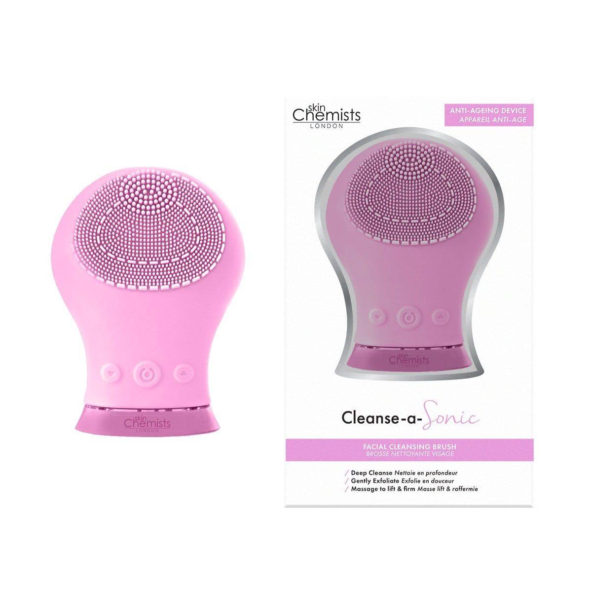 skin chemist Sonic Silicone Facial Cleansing Massager Pink