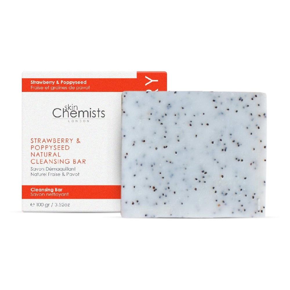 skin chemist Strawberry & Poppy Seed Cleansing Bar 100g