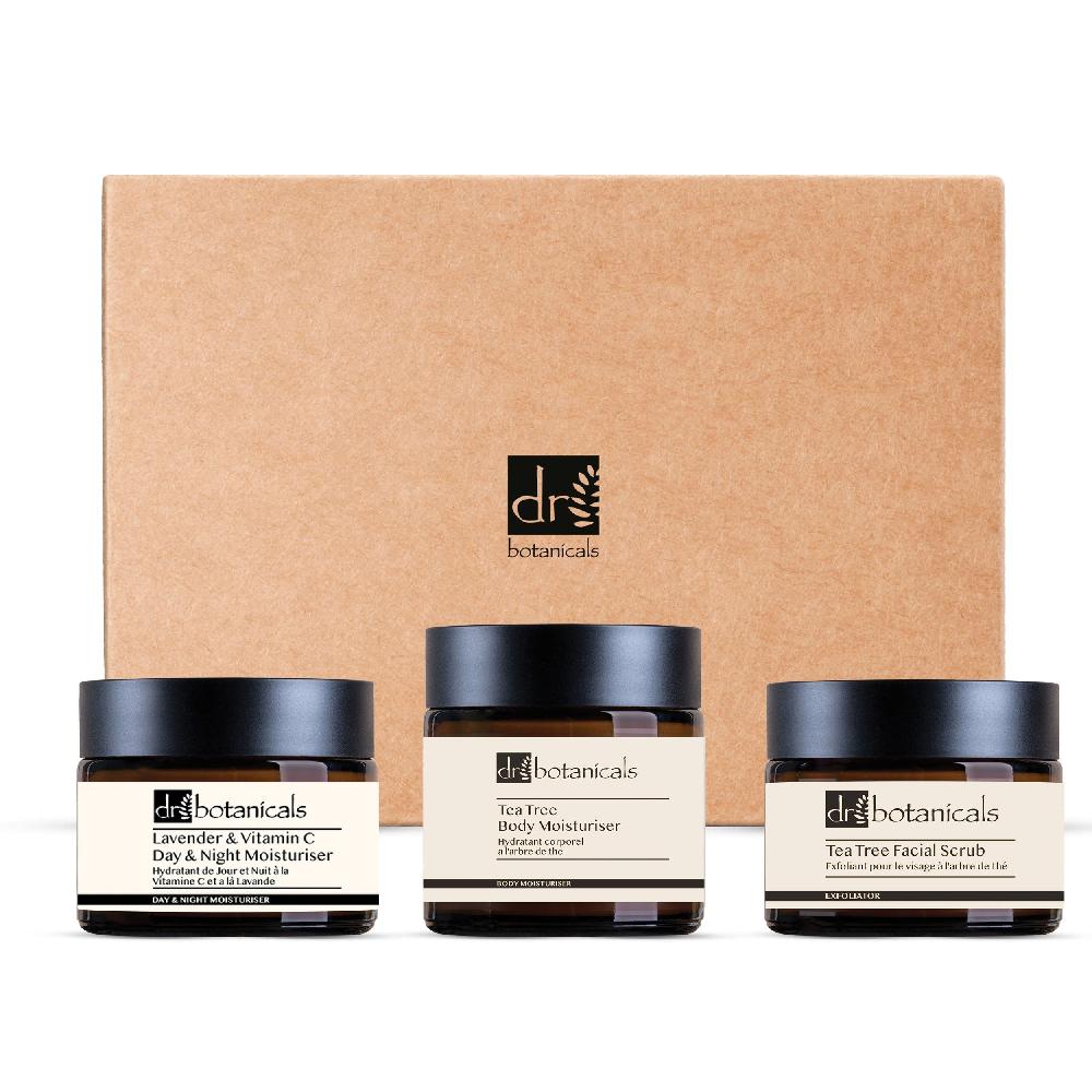 skin chemist Tea Tree Facial Scrub Day and Night Moisturiser and Body Moisturiser
