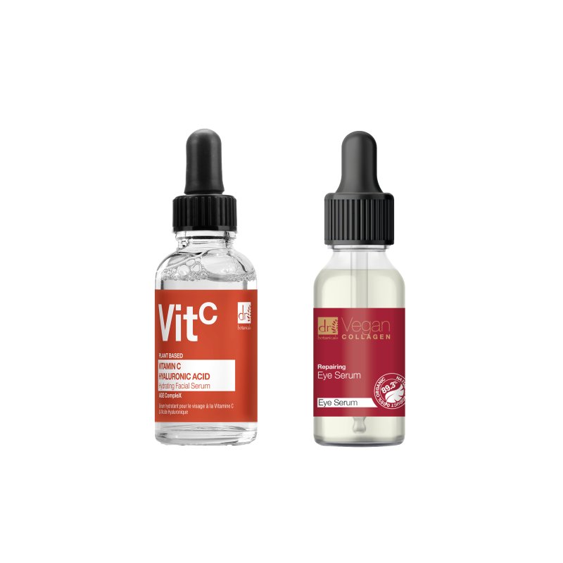 skin chemist Vitamin C & Hyaluronic Acid Anti-ageing Facial Serum 30ml + Vegan Coll