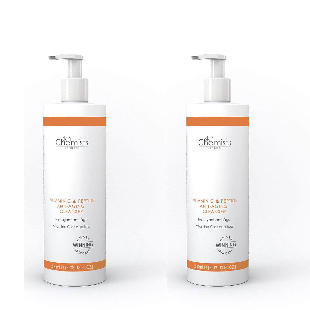 skin chemist Vitamin C & Peptide Cleanser Duo Pack 2 x 200ml