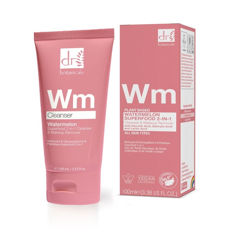 skin chemist Watermelon Superfood 2-in-1 Cleanser & Makeup Remover with Glycolic Ac