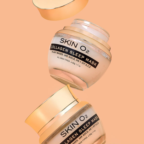 Skin O2 24k Gold Collagen Sleep Mask - Collagen Moisturiser Cream — Skin O2