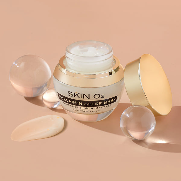 Skin O2 24k Gold Collagen Sleep Mask - Collagen Moisturiser Cream — Skin O2