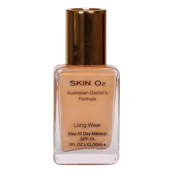 skin o2 Long Wear Mineral Foundation - Anti-aging with SPF15 sun protection — Skin O2