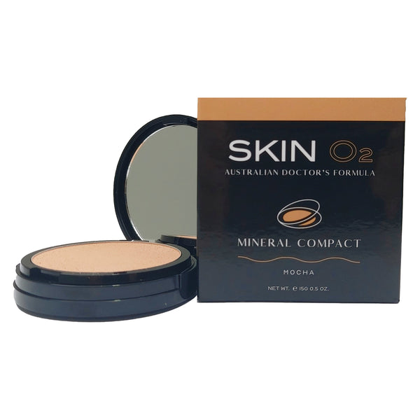 skin o2 Mineral Foundation Compact 50+ SPF - Premium Natural Mineral Powder Makeup — Skin O2