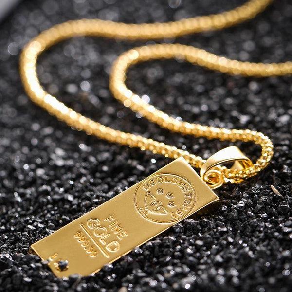 Skin O2 Gold Bar Necklace — Skin O2