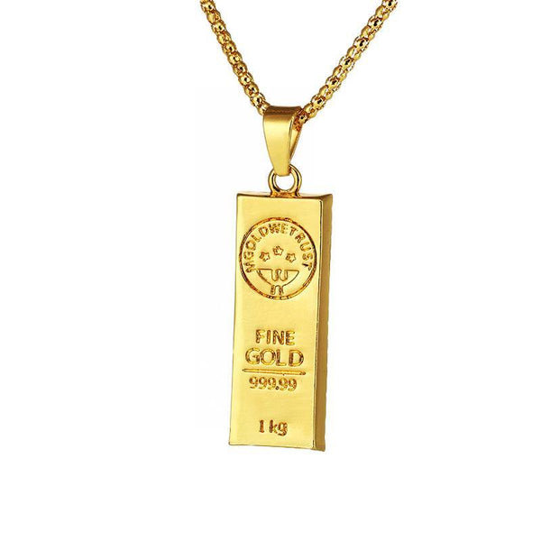 skin o2 Gold Bar Necklace — Skin O2
