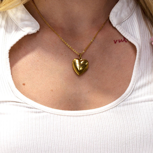 Skin O2 Gold Heart Locket — Skin O2