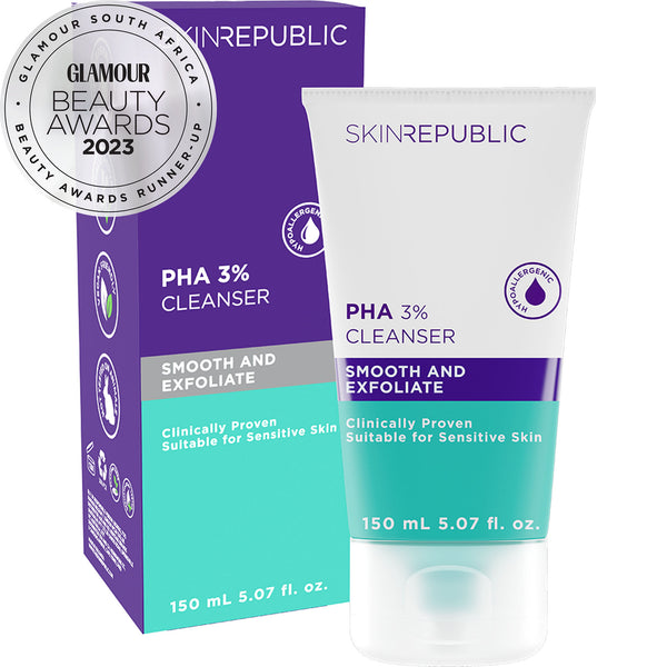 skin republic Clinically Proven PHA 3% Cleanser - Skin Republic - Skin Republic South Africa
