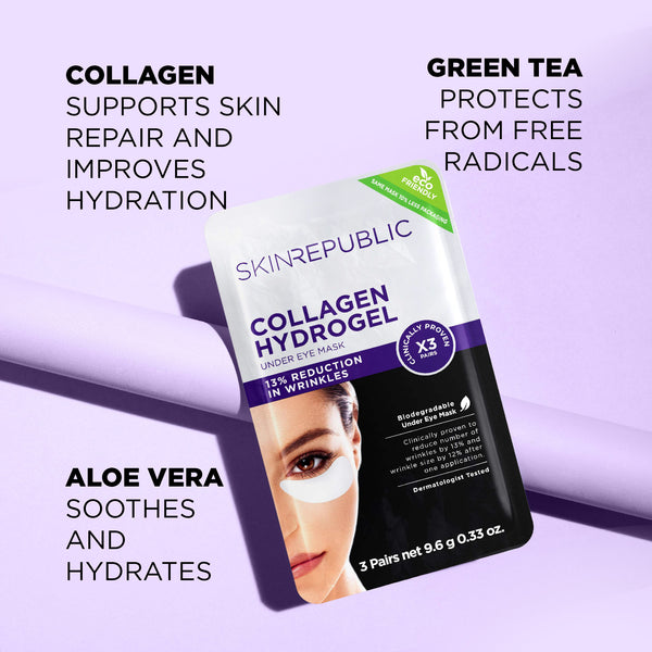 Skin Republic Collagen Hydrogel Under Eye Patch (3 Pairs) - Skin Republic - South Africa - Shop Online - Skin Republic South Africa