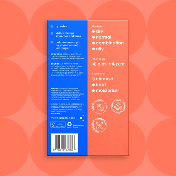 Skin Republic GloPotion Hyaluronic Acid Gel Eye Mask (3 Pairs) - Skin Republic South Africa