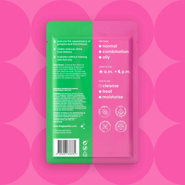 Skin Republic GloPotion Salicylic Acid Bamboo Sheet Mask - Clinically Proven Skin Care - Skin Republic South Africa