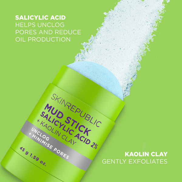 Skin Republic Mud Stick Salicylic Acid 2% + Kaolin Clay - Skin Republic South Africa