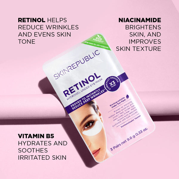 Skin Republic Retinol Hydrogel Under Eye Patch (3 Pairs) - Skin Republic - South Africa - Shop Online - Skin Republic South Africa