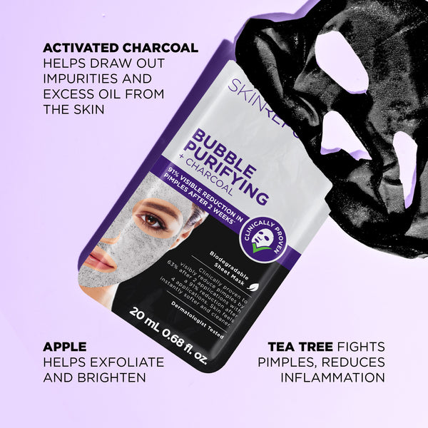 Skin Republic Skin Republic Bubble Purifying + Charcoal Face Mask Sheet - Skin Republic - South Africa - Shop Online - Skin Republic South Africa