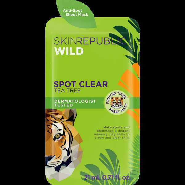 skin republic Spot Clear Tea Tree Tiger Face Mask Sheet - Skin Republic - South Africa - Shop Online - Skin Republic South Africa skin republic Spot Clear Tea Tree Tiger Face Mask Sheet - Skin Republic - South Africa - Shop Online - Skin Republic South Africa