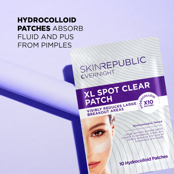 Skin Republic Treat Large Breakout Areas Skin Republic XL Spot Clear Patch Hydrocolloid Pimple Patch (10 Patches) - Skin Republic South Africa