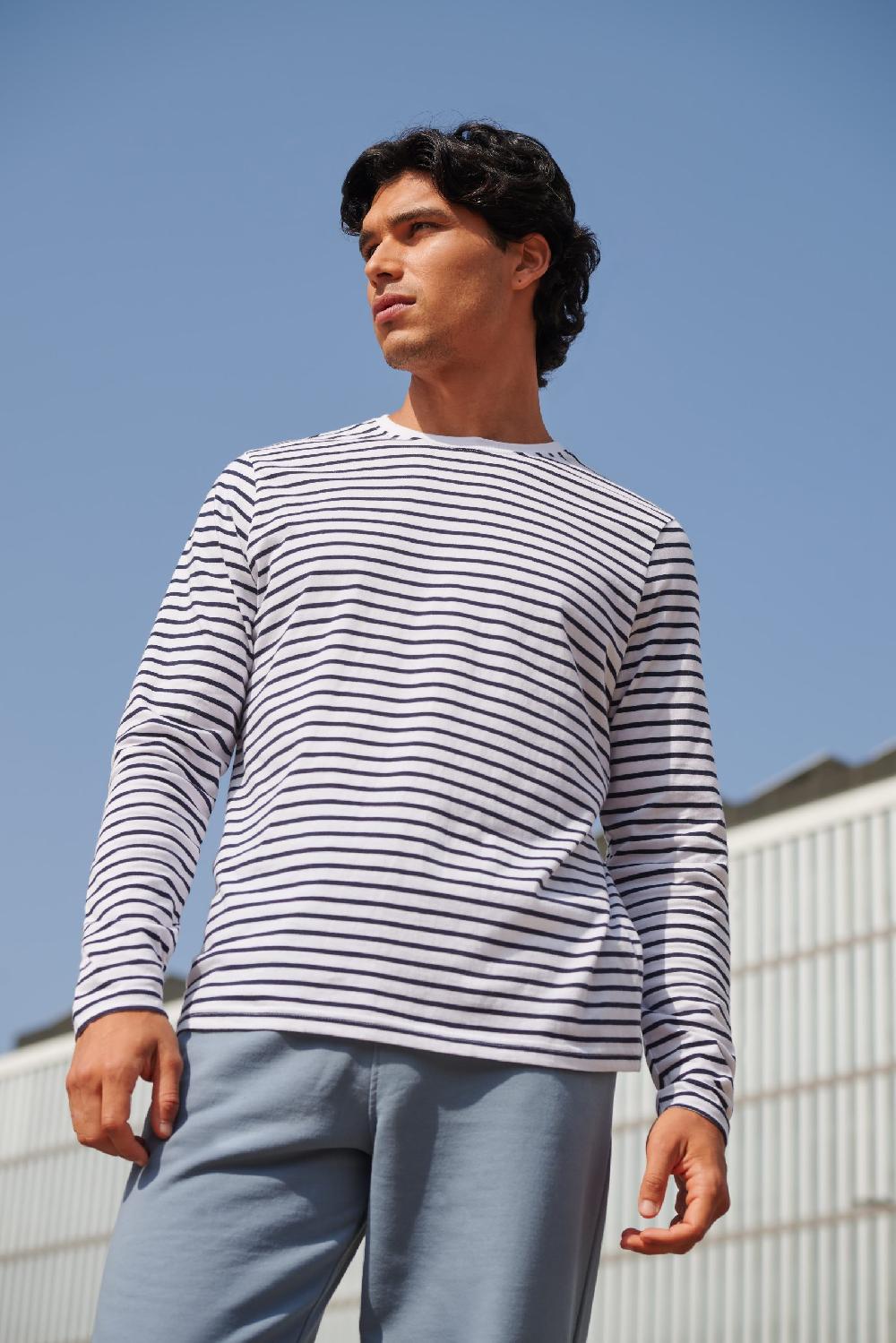 skinnifit SF204 UNISEX LONG SLEEVED STRIPED T - SF