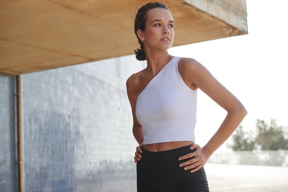 Skinnifit SK116 Women's One Shoulder Top - SF