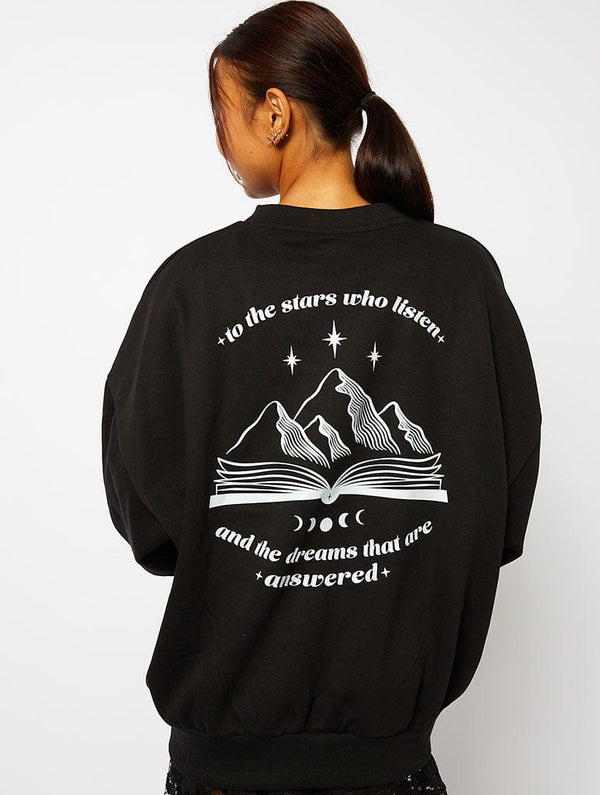 Skinnydip London ACOTAR To The Stars Sweatshirt In Black