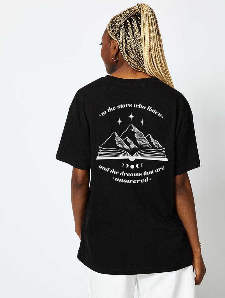 Skinnydip London ACOTAR To The Stars T-Shirt In Black