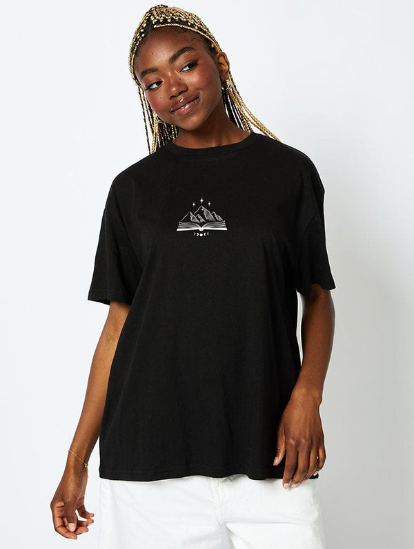 Skinnydip London ACOTAR To The Stars T-Shirt In Black