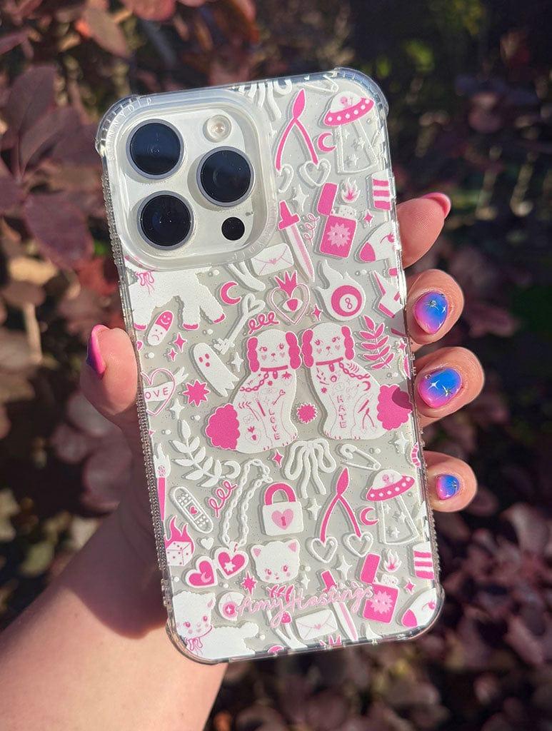 Skinnydip London Amy Hastings X Skinnydip Pink Doodles Shock IPhone Case