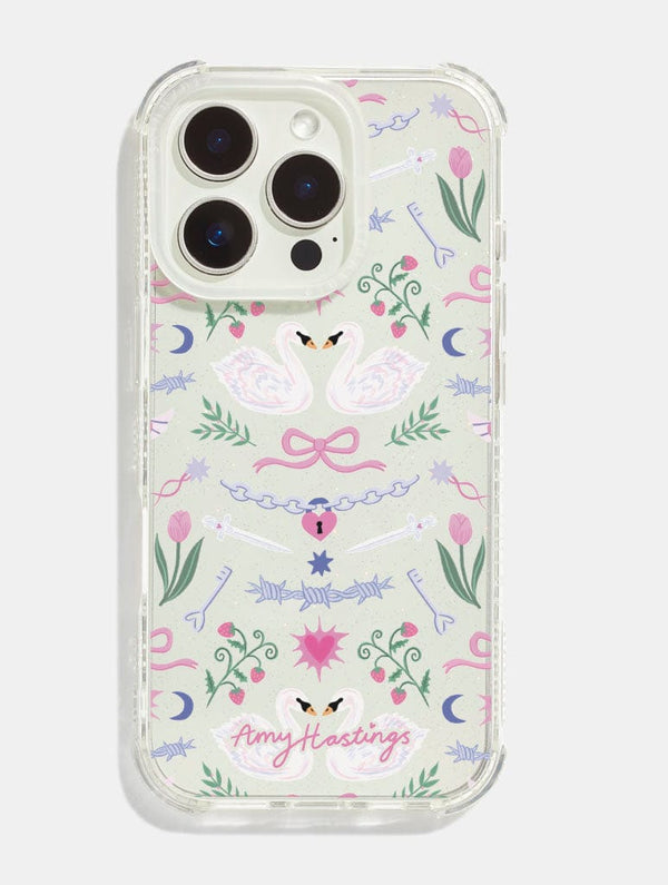 Skinnydip London Amy Hastings x Skinnydip Pretty Swans Shock iPhone Case