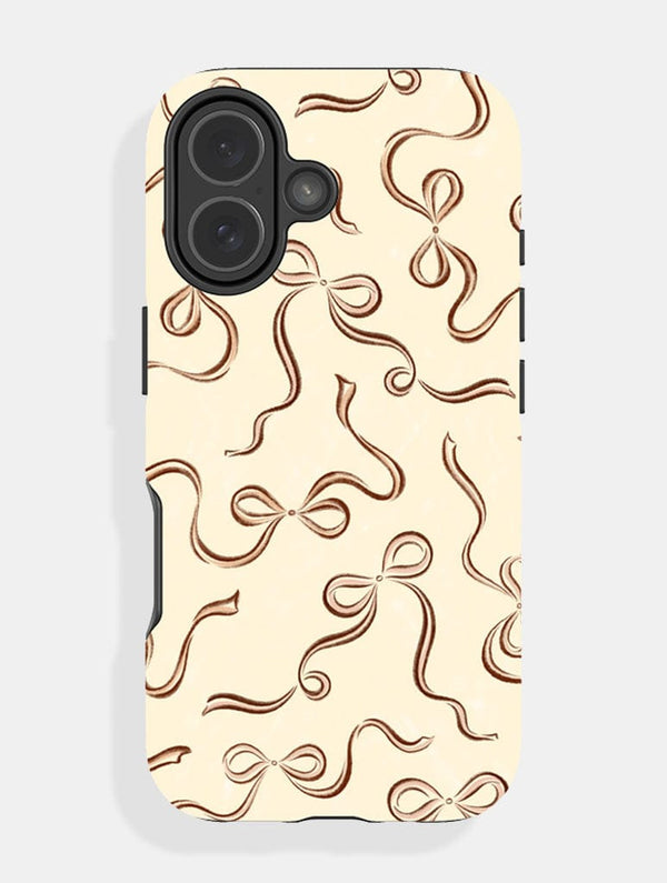 Skinnydip London Beige and Brown Bows Ultra Protective iPhone Case