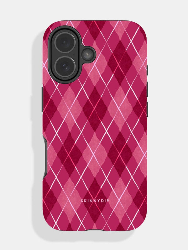 Skinnydip London Berry Argle Check Ultra Protective iPhone Case