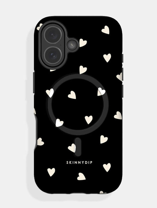 Skinnydip London Black and Cream Ditsy Hearts MagSafe Ultra Protective iPhone Case – Skinnydip London