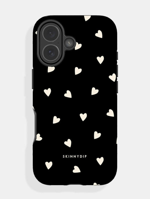 Skinnydip London Black and Cream Ditsy Hearts Ultra Protective iPhone Case – Skinnydip London
