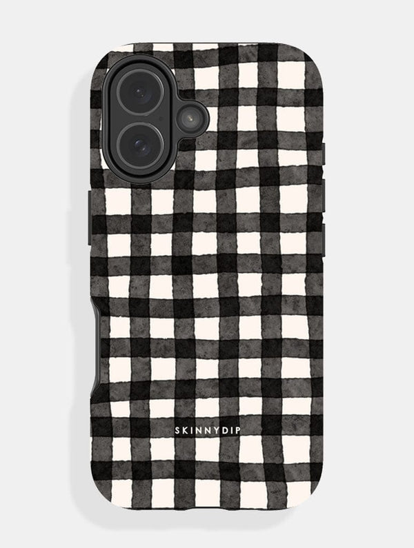 Skinnydip London Black and White Gingham Ultra Protective iPhone Case Skinnydip London Black and White Gingham Ultra Protective iPhone Case