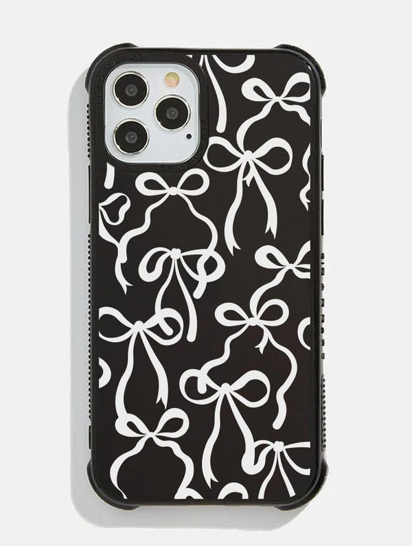 Skinnydip London Black & White Bows Shock iPhone Case