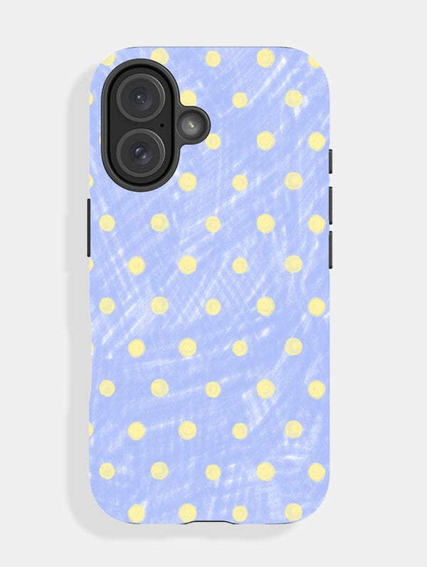 Skinnydip London Blue And Yellow Painted Polka Dot Ultra Protective IPhone Case – Skinnydip London