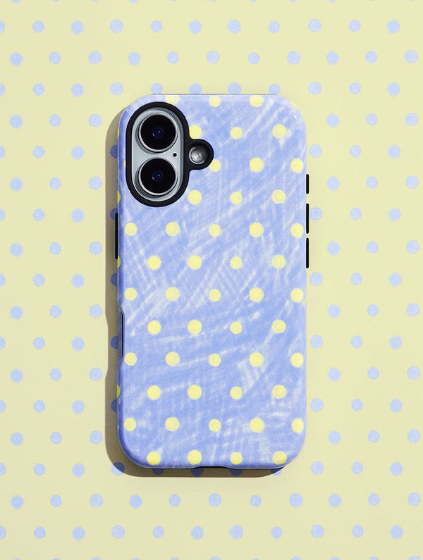 Skinnydip London Blue And Yellow Painted Polka Dot Ultra Protective iPhone Case – Skinnydip London