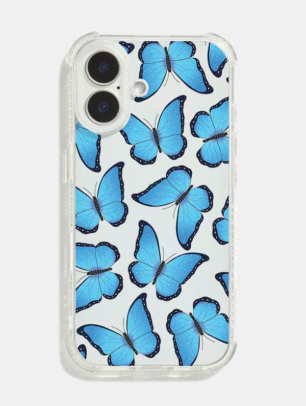Skinnydip London Blue Butterfly Repeat Shock iPhone Case