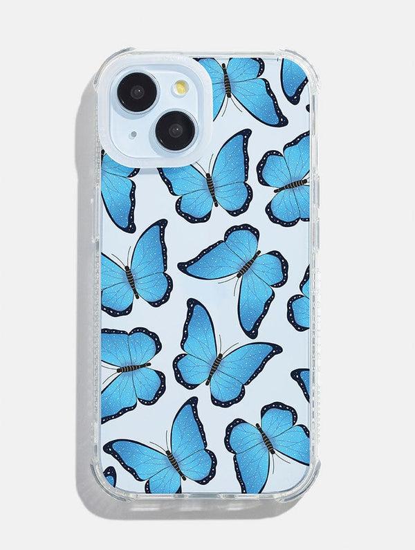 Skinnydip London Blue Butterfly Repeat Shock iPhone Case