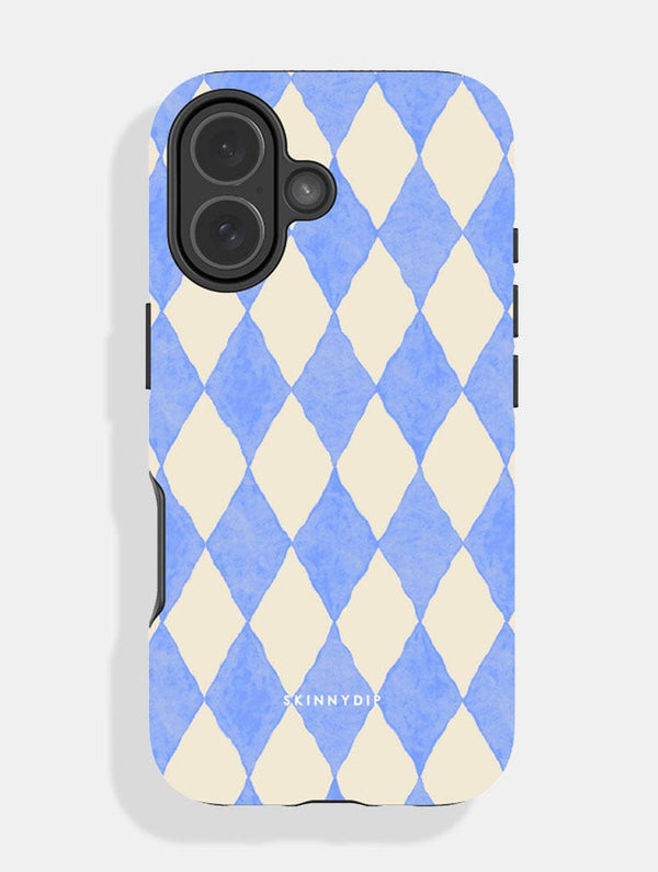 Skinnydip London Blue Diamond Check Ultra Protective iPhone Case