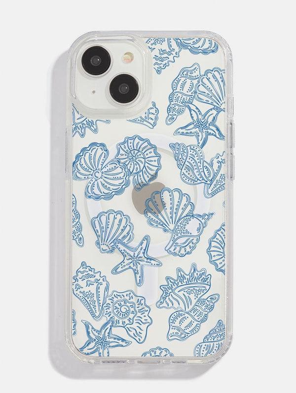 Skinnydip London Blue Outline Sea Shells MagSafe iPhone Case