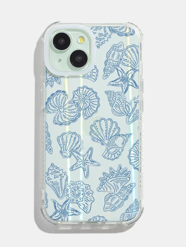 Skinnydip London Blue Outline Sea Shells Shock IPhone Case