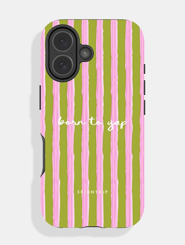 Skinnydip London Born to Yap Stripey Quote Ultra Protective iPhone Case