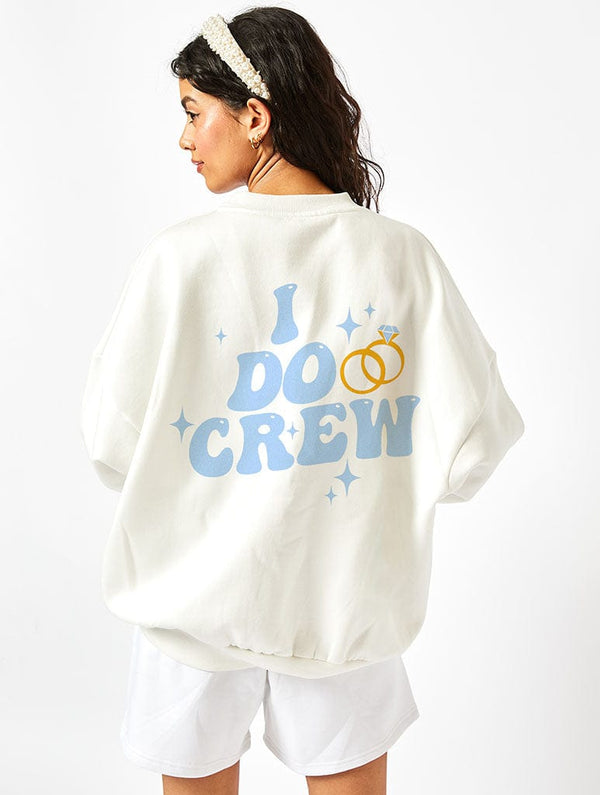 Skinnydip London Bride I Do Crew Sweatshirt In Ecru